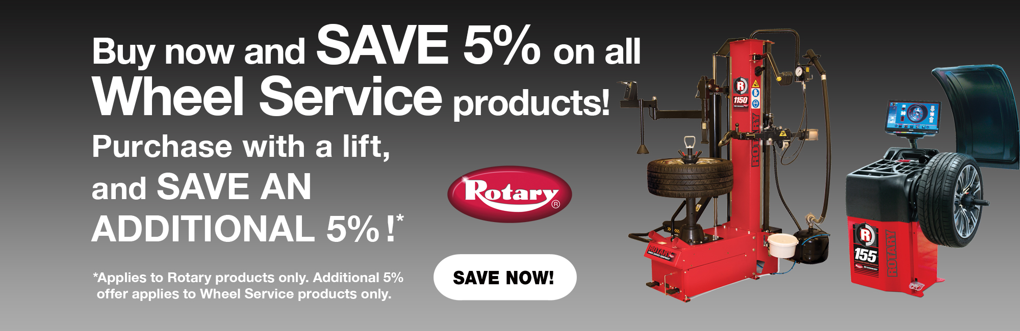 Save 5% on Rotary wheel service!